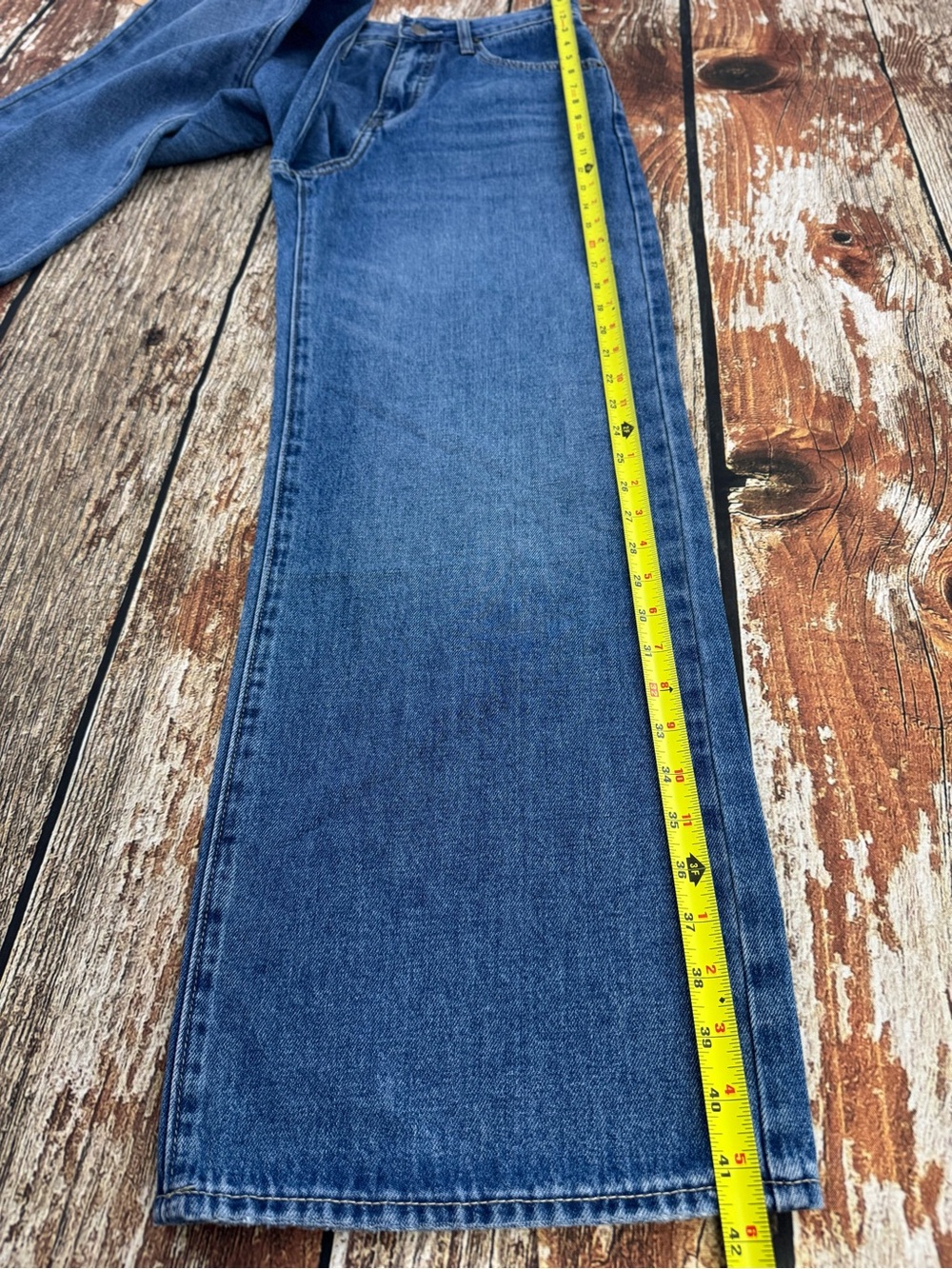 NEXTrys Women's Adapther Wide Leg, Baggy Denim Jeans Medium Wash, Size 26 x 31 - Picture 10 of 15